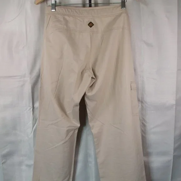 Prana Light Khaki Cargo Outdoor Hiking Pants Women’s Small Waist 32 inches Vtg - Picture 7 of 11
